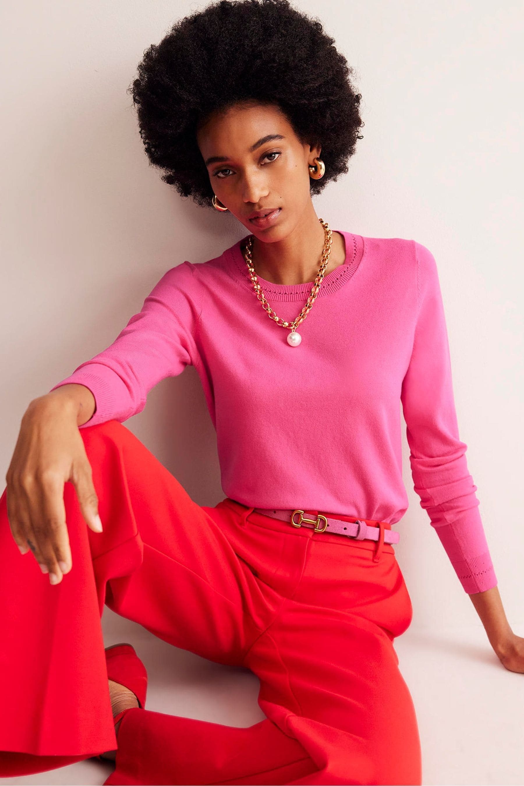 Boden pink jumper discount