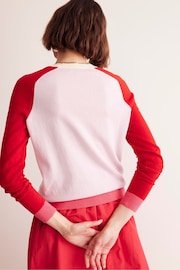 Boden Pink Meg Saddle Sleeve Jumper - Image 3 of 6