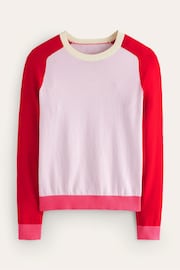 Boden Pink Meg Saddle Sleeve Jumper - Image 5 of 6