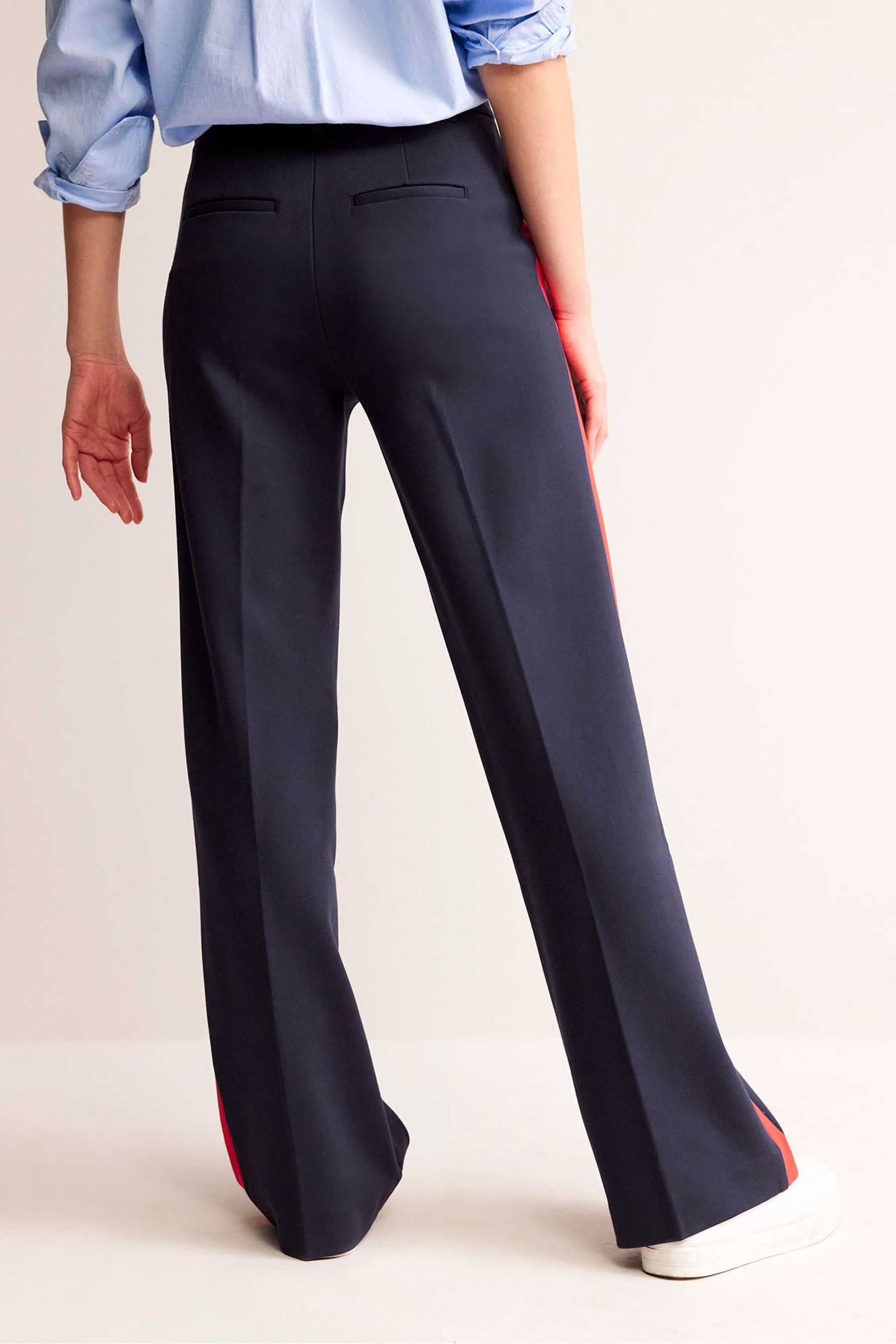 Buy Boden Blue Grey Petite Westbourne Ponte Trousers from Next Luxembourg