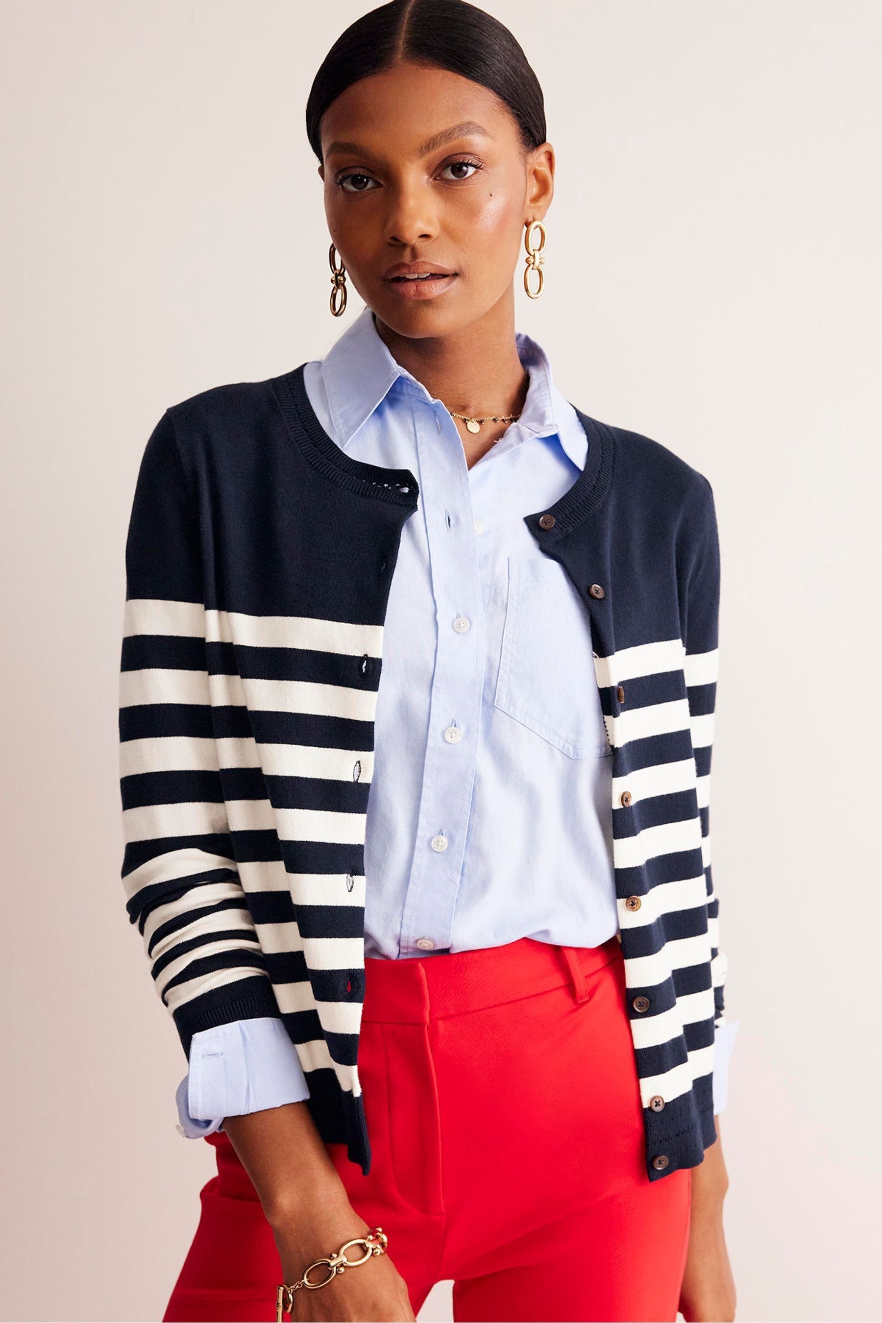 Buy Boden Blue Catriona Cotton Cardigan from Next Malta