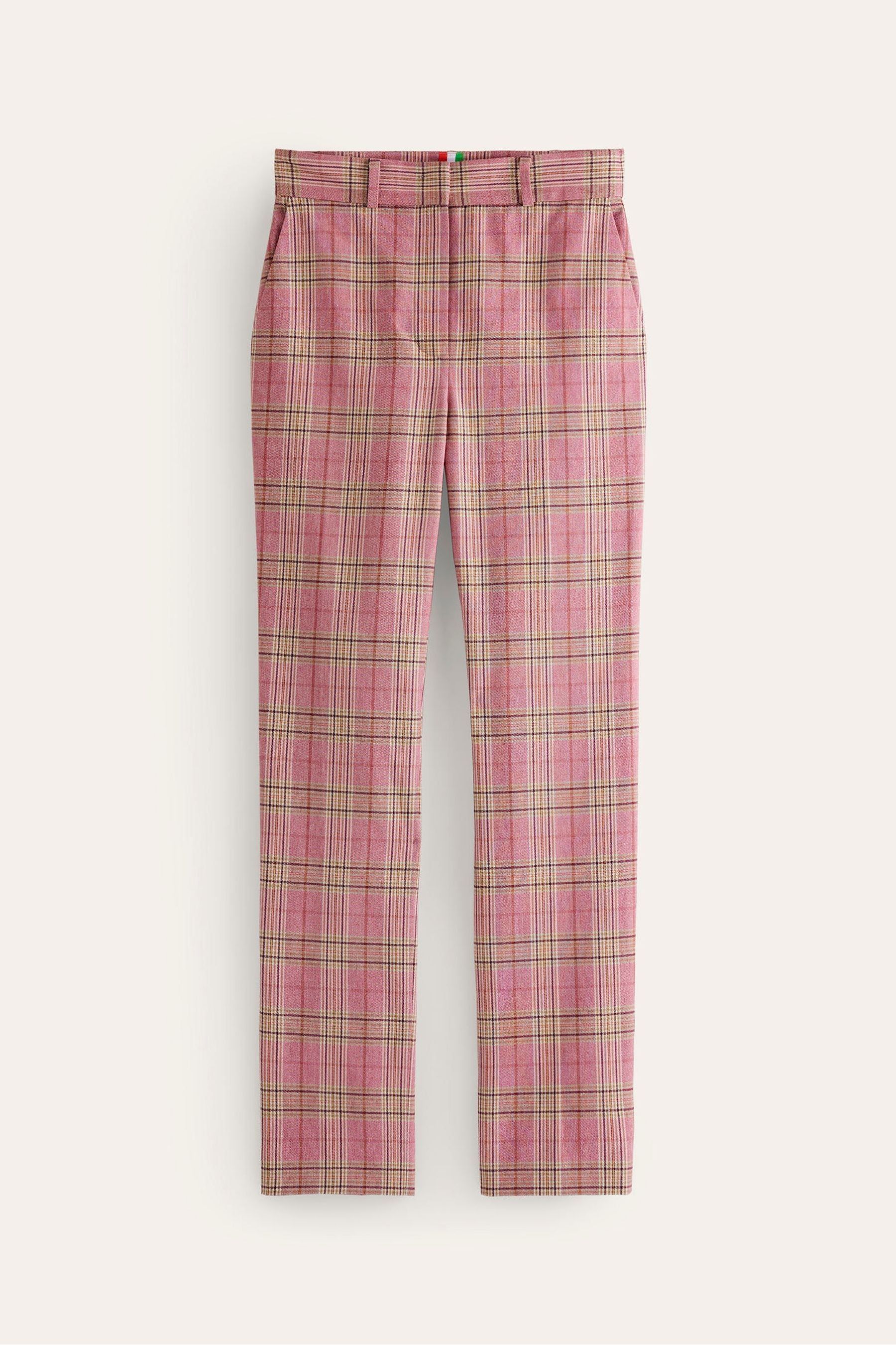 Buy Boden Pink Lilac Petite Kew Checked Trousers from Next Malta