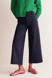 Boden Blue/Ecru Petite Petite Ponte Wide Leg Culottes - Image 3 of 5