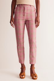 Boden Pink/Lilac Kew Checked Trousers - Image 1 of 5