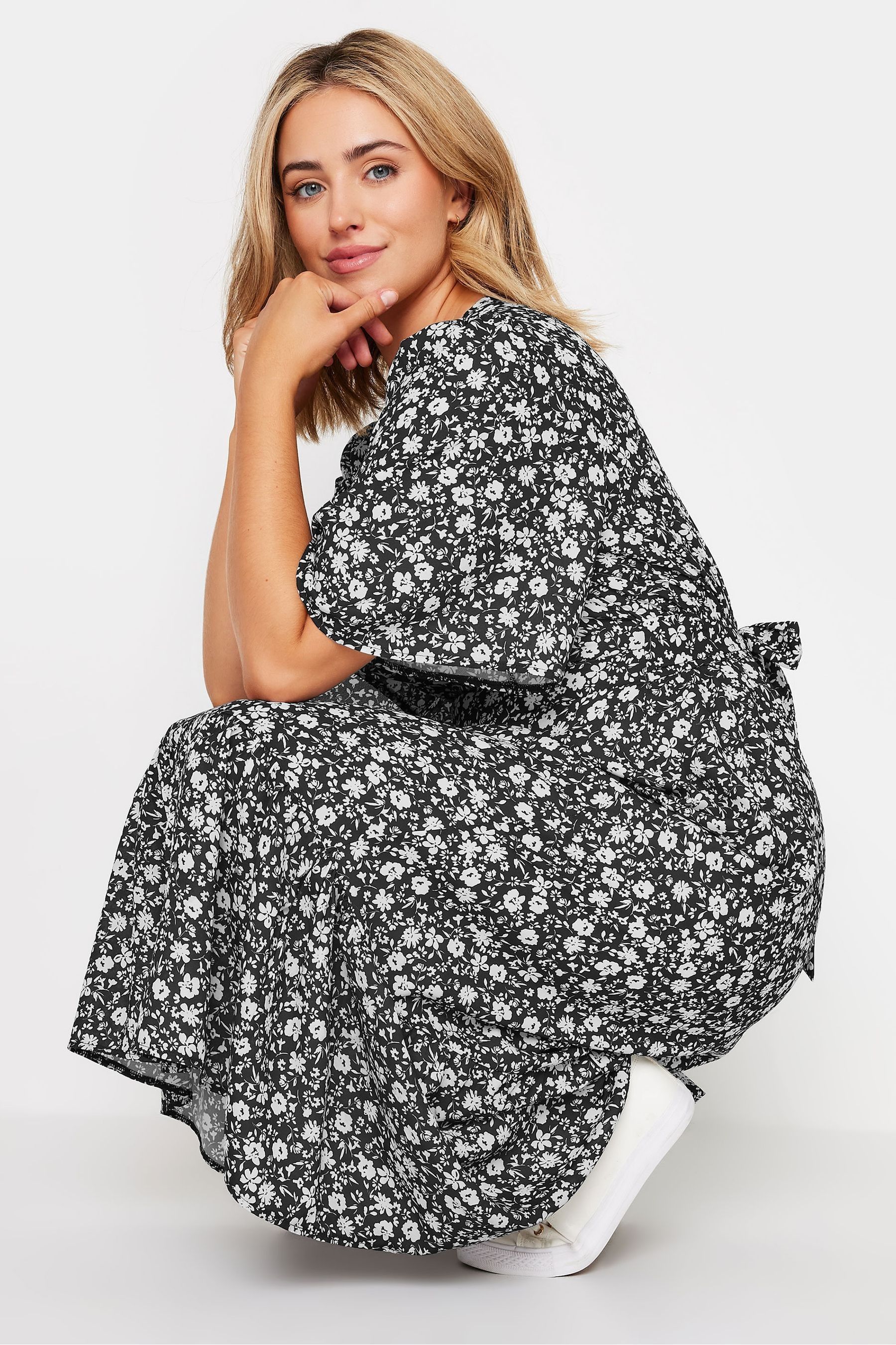 Buy M Co Black Petite Floral Boho Dress from Next Oman