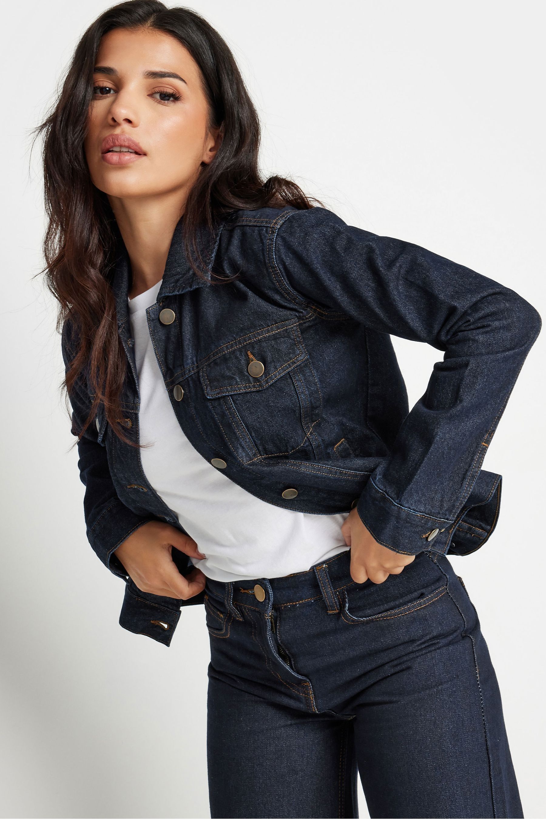 Next petite denim jacket online