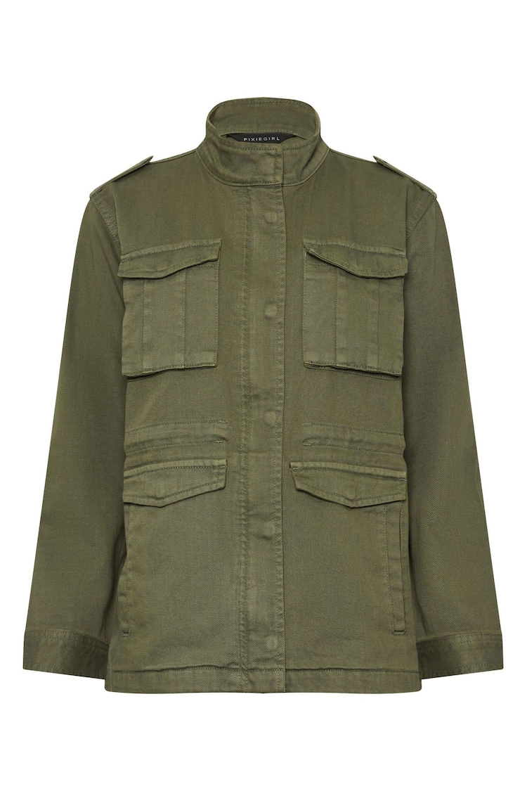 PixieGirl Petite Green Utility Jacket - Image 5 of 5