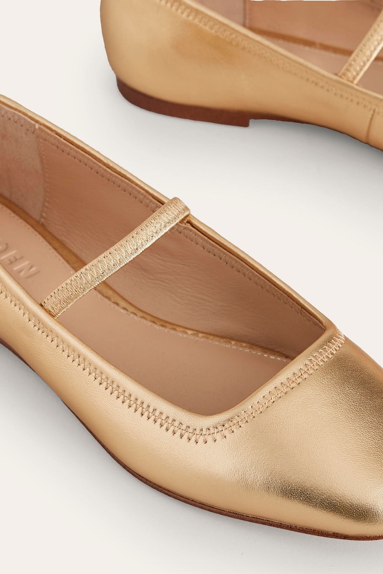 Boden Gold Mary Jane Ballet Flats - Image 4 of 4