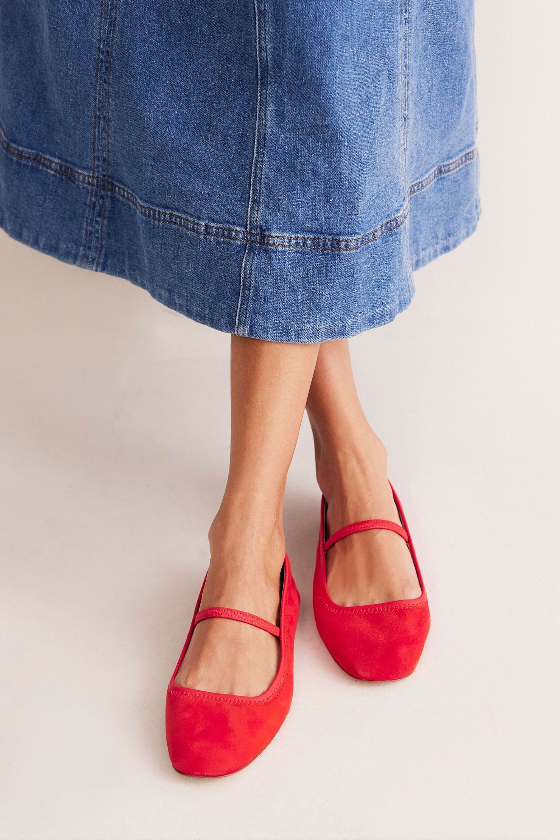 Buy Boden Red Mary Jane Ballet Flats from the Next UK online shop