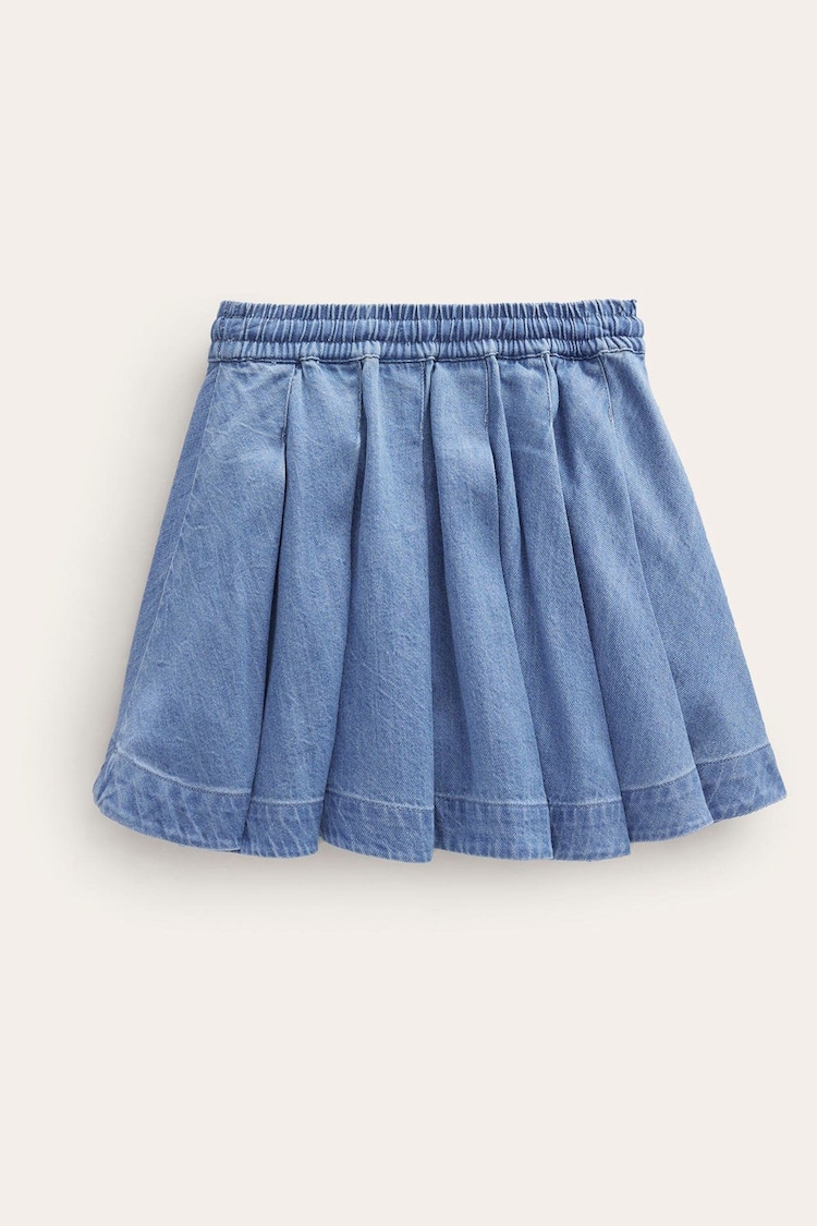 Boden Blue Pull-On Twirly Pleated Skirt - Image 2 of 3