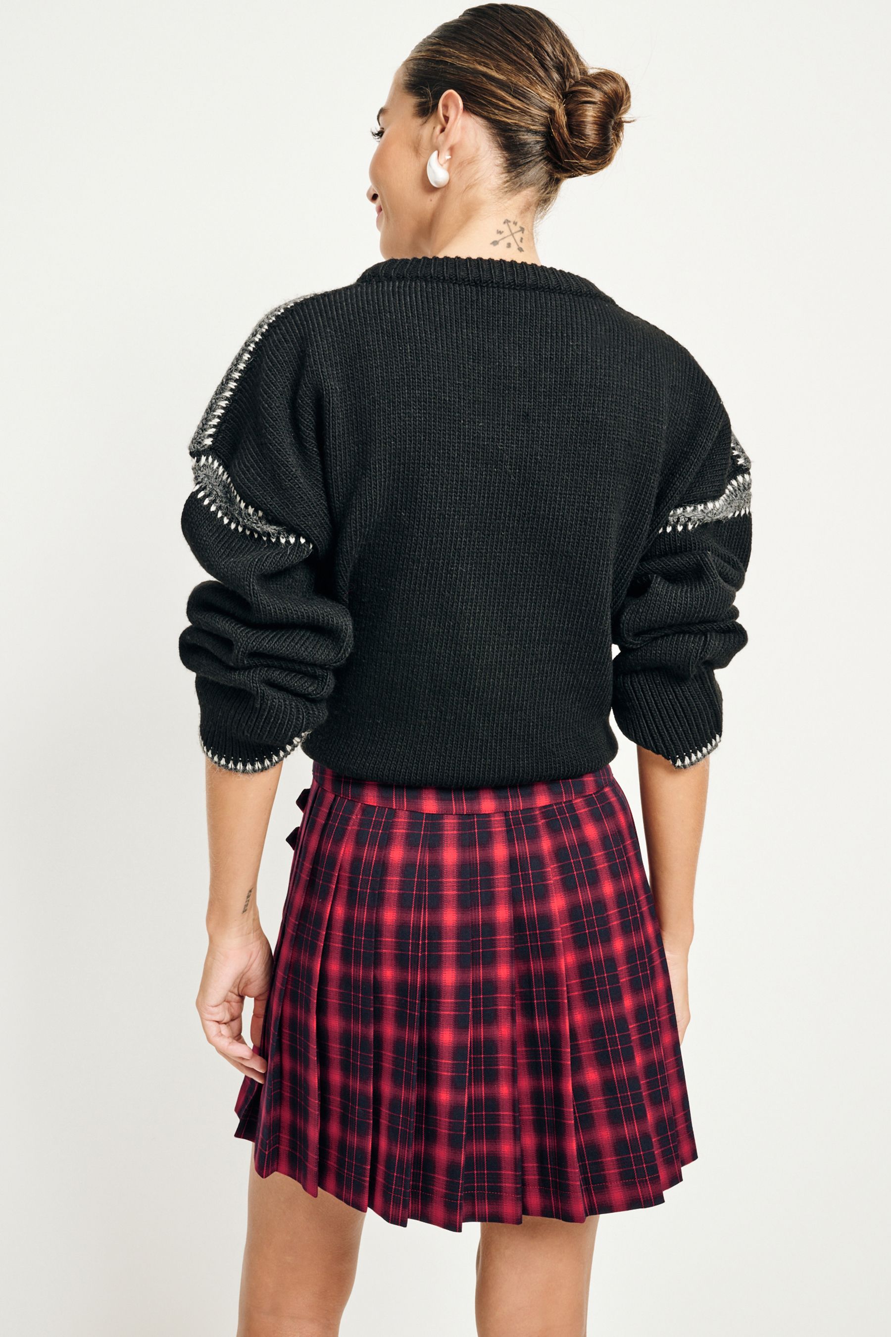 Plaid kilt mini skirt outlet