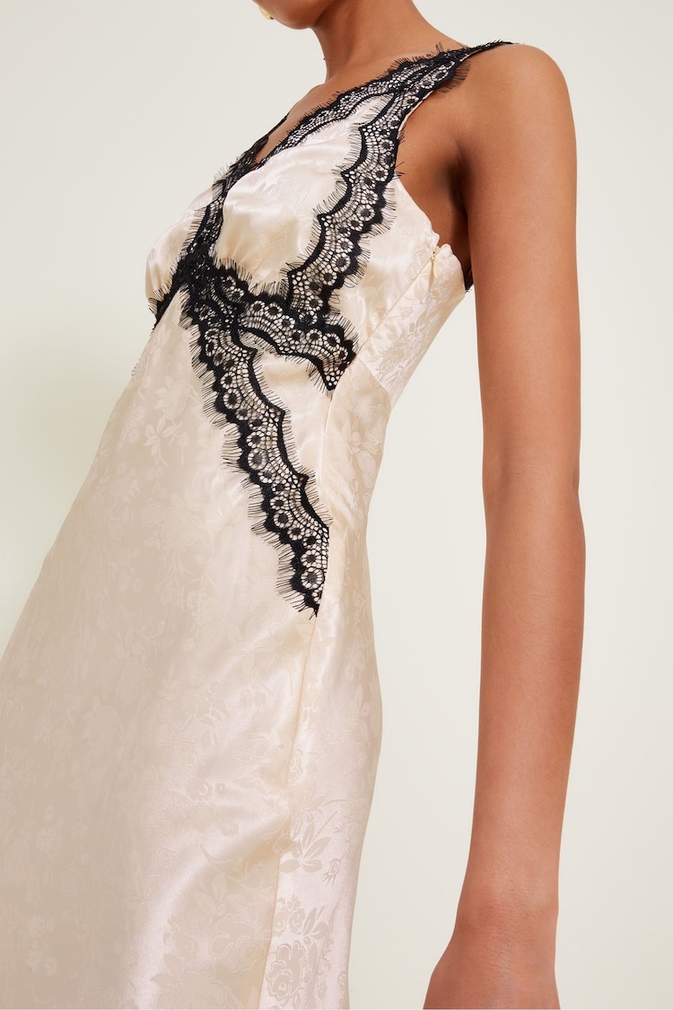 Monsoon Cream Sandra Slip Dress - Image 2 of 7