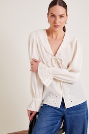 Monsoon Natural Clare Cutwork Blouse - Image 1 of 5