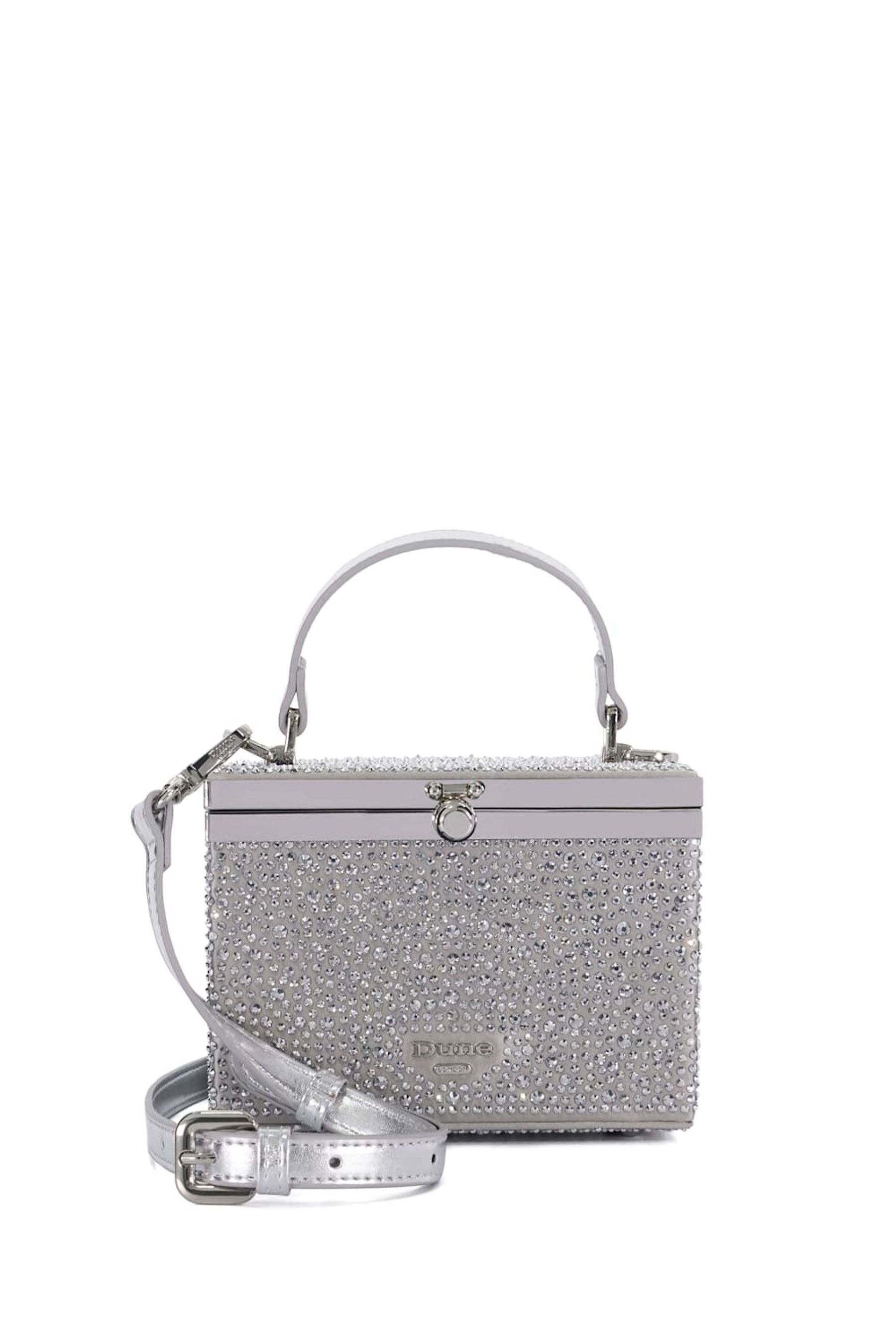 Dune silver clutch bag new arrivals