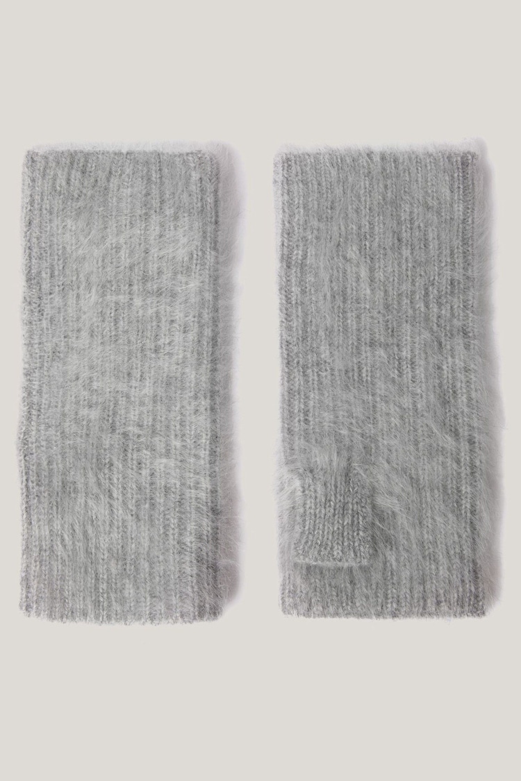 Jigsaw Grey Halo Cashmere Mittens - Image 1 of 5