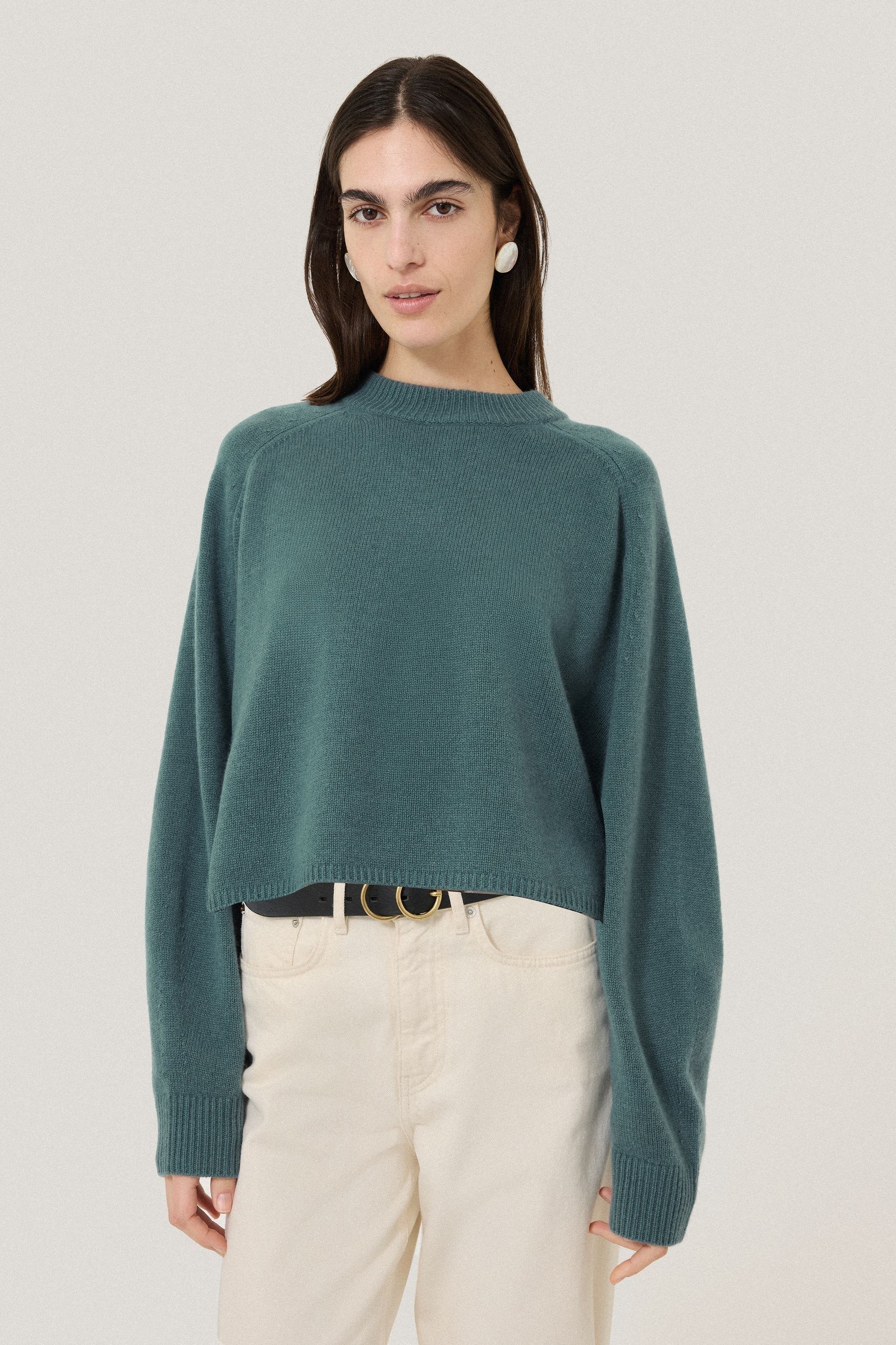 Buy Jigsaw Blue Wool Cashmere Poncho Jumper from Next Ireland