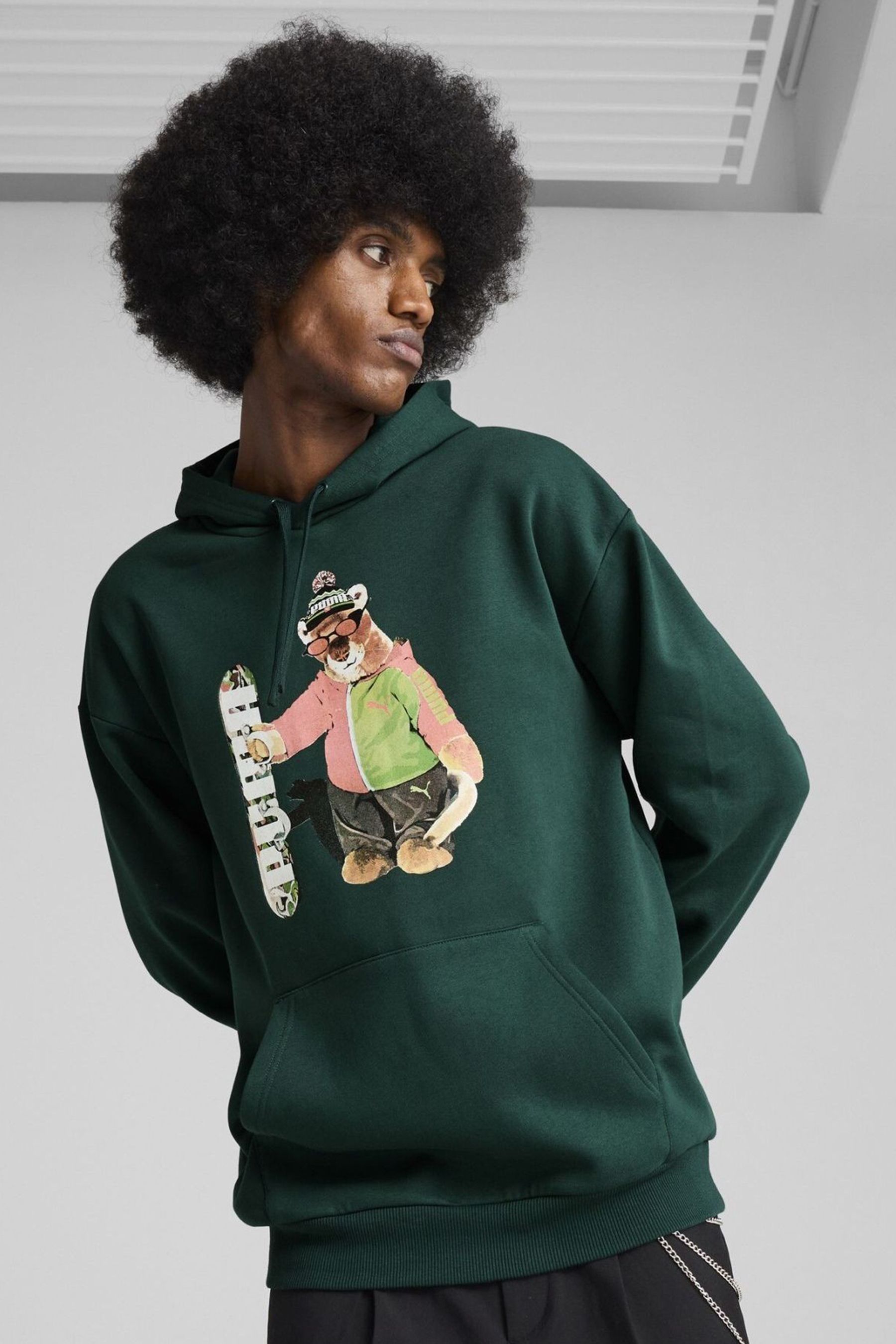 Buy Puma Green Mens Christmas Sweater Hooded Top Hoodie from the Next UK online shop