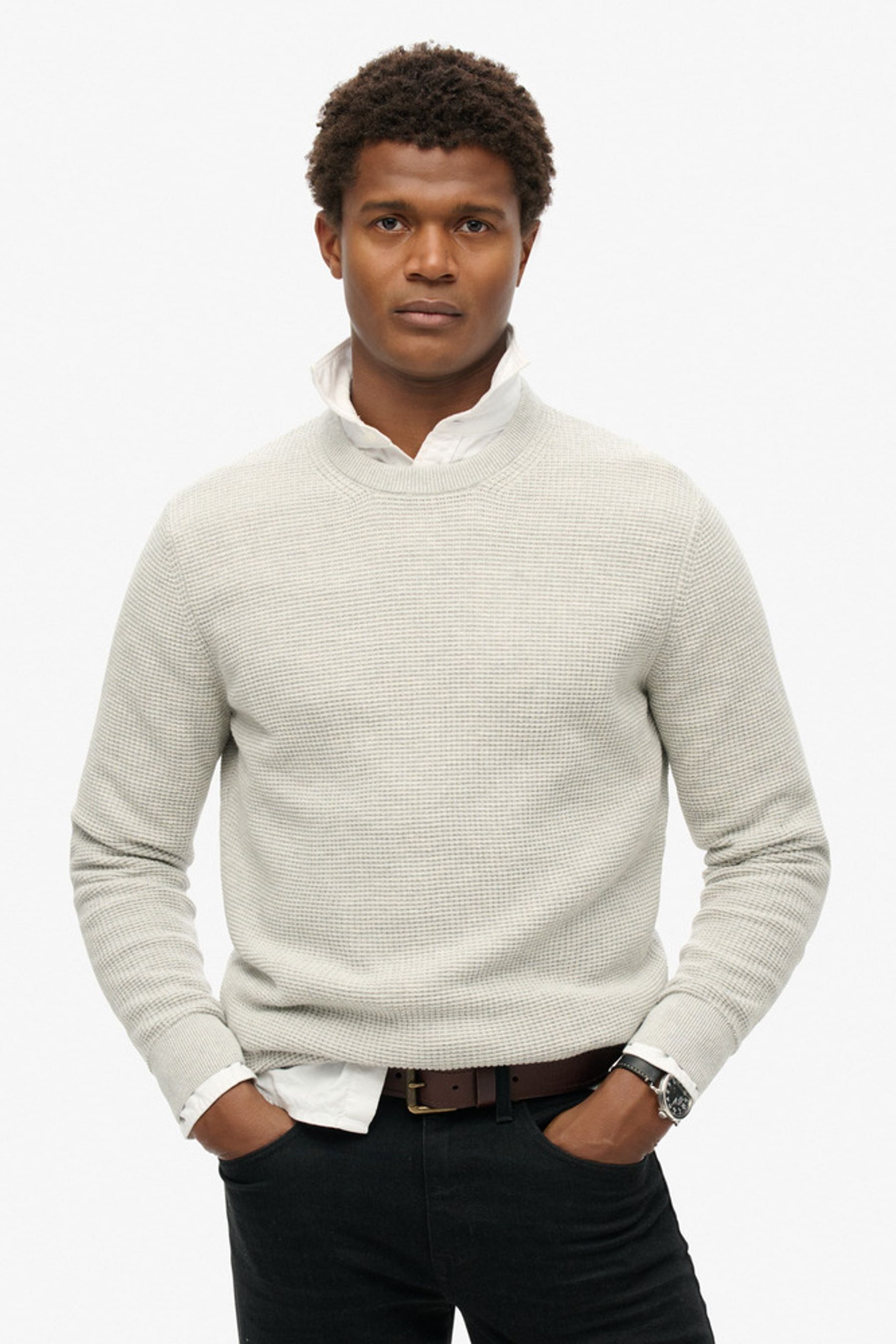 Superdry waffle jumper outlet