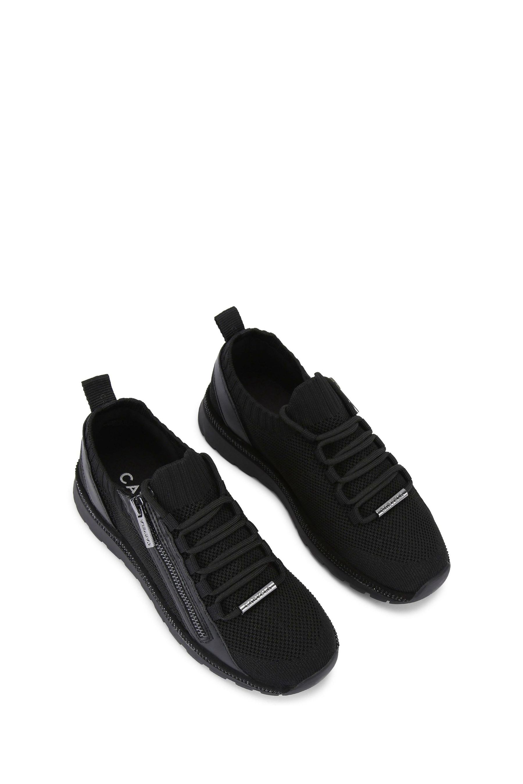 Buy Carvela Pace Zip Knit Black Sneakers from the Next UK online shop