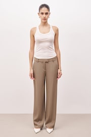 Because Of Alice Brown Mid Rise Wide Leg Trousers - Image 5 of 6