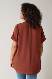 Evans Half Placket Short Sleeve Blouse - Image 2 of 5