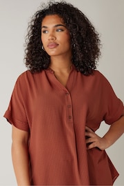 Evans Half Placket Short Sleeve Blouse - Image 4 of 5