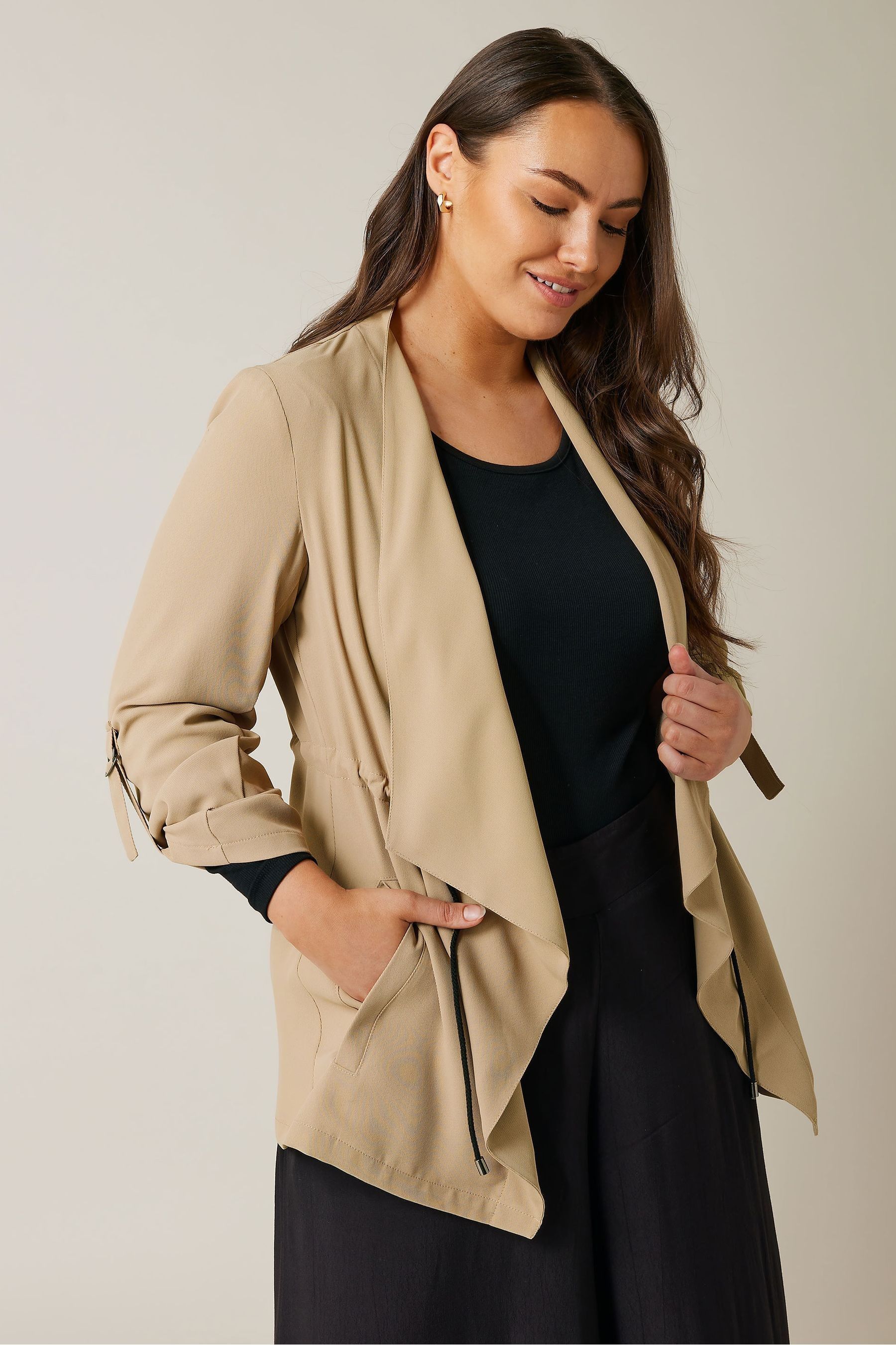 Evans Waist String Waterfall Jacket