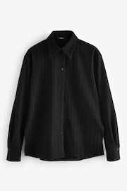 Black Pinstripe Long Sleeve Shirt - Image 2 of 3