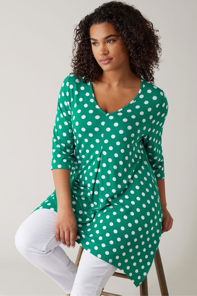 Evans V-Neck 3/4 Sleeve Tunic - Image 1 of 4