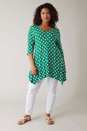 Evans V-Neck 3/4 Sleeve Tunic - Image 2 of 4