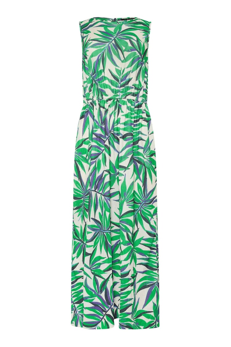 M&Co Green Tropical Leaf Print Sleeveless Dress - Image 5 of 5