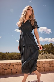Long Tall Sally Blue Broidery Hem Midaxi Dress - Image 1 of 7
