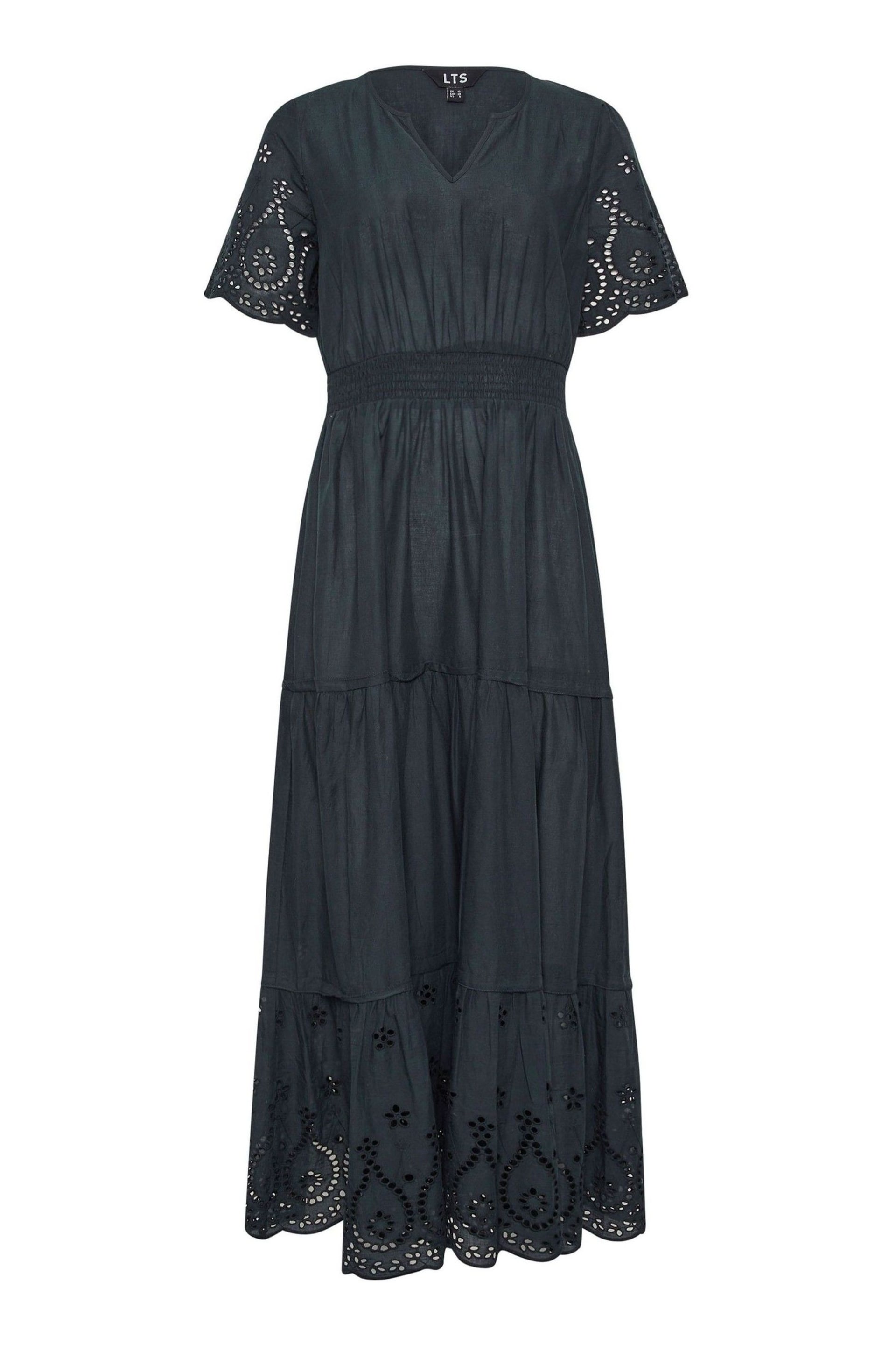 Long Tall Sally Blue Broidery Hem Midaxi Dress - Image 7 of 7