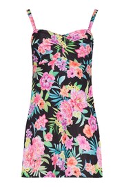 Long Tall Sally Black Tropical Print Swim Dress - Image 5 of 5