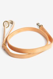 Lords and Labradors Tan Cream Italian Leather Dog Lead - Image 4 of 6