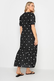 Long Tall Sally Black Embroidered V-Neck Tiered Dress - Image 5 of 6