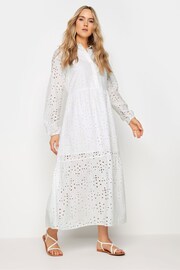 Long Tall Sally White Broidered Long Sleeve Shirt Dress - Image 2 of 6