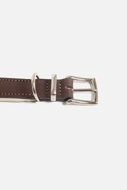 Lords and Labradors Brown Cream Italian Leather Collar Dog Collar - Image 5 of 5