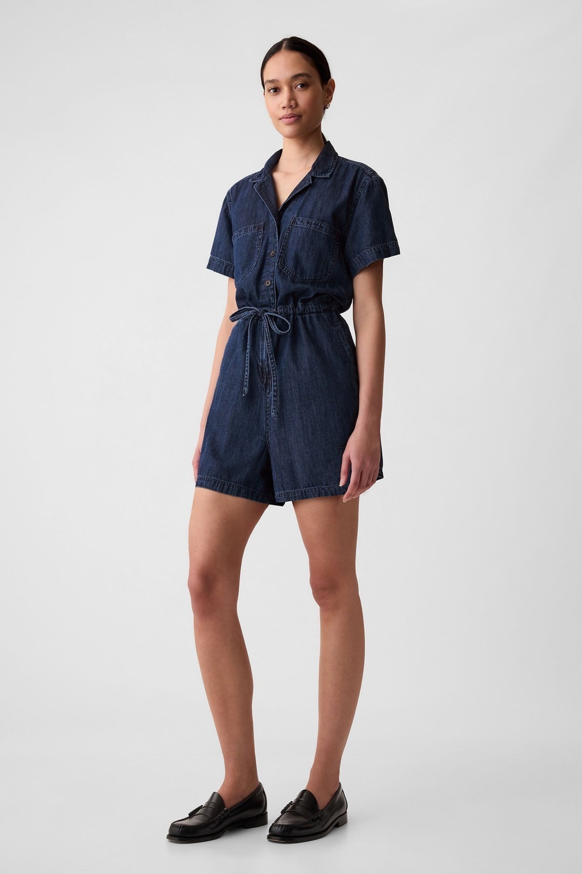 Gap Blue Denim Playsuit - Image 2 of 5