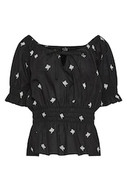 Long Tall Sally Black Embroidered Boho Top - Image 5 of 5