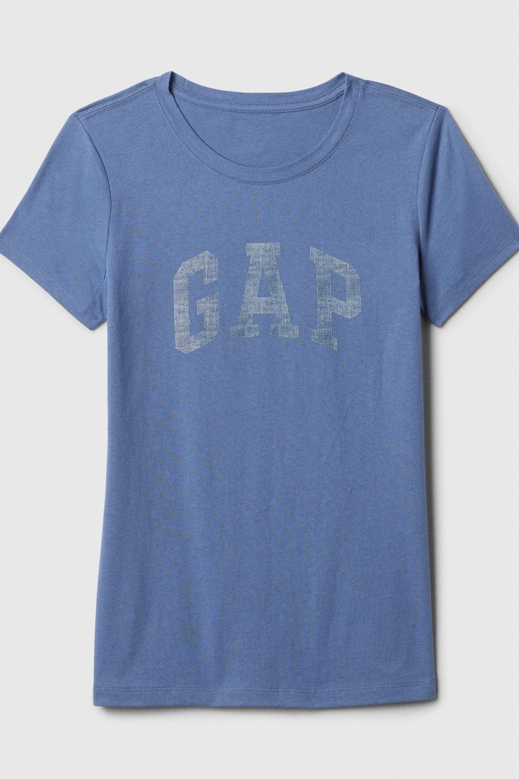 Gap Navy Blue Logo Short Sleeve Crew Neck T-Shirt - Image 4 of 4