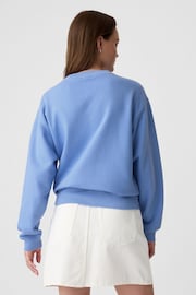 Gap Blue Logo Fleece Sweatshirt - Image 2 of 3