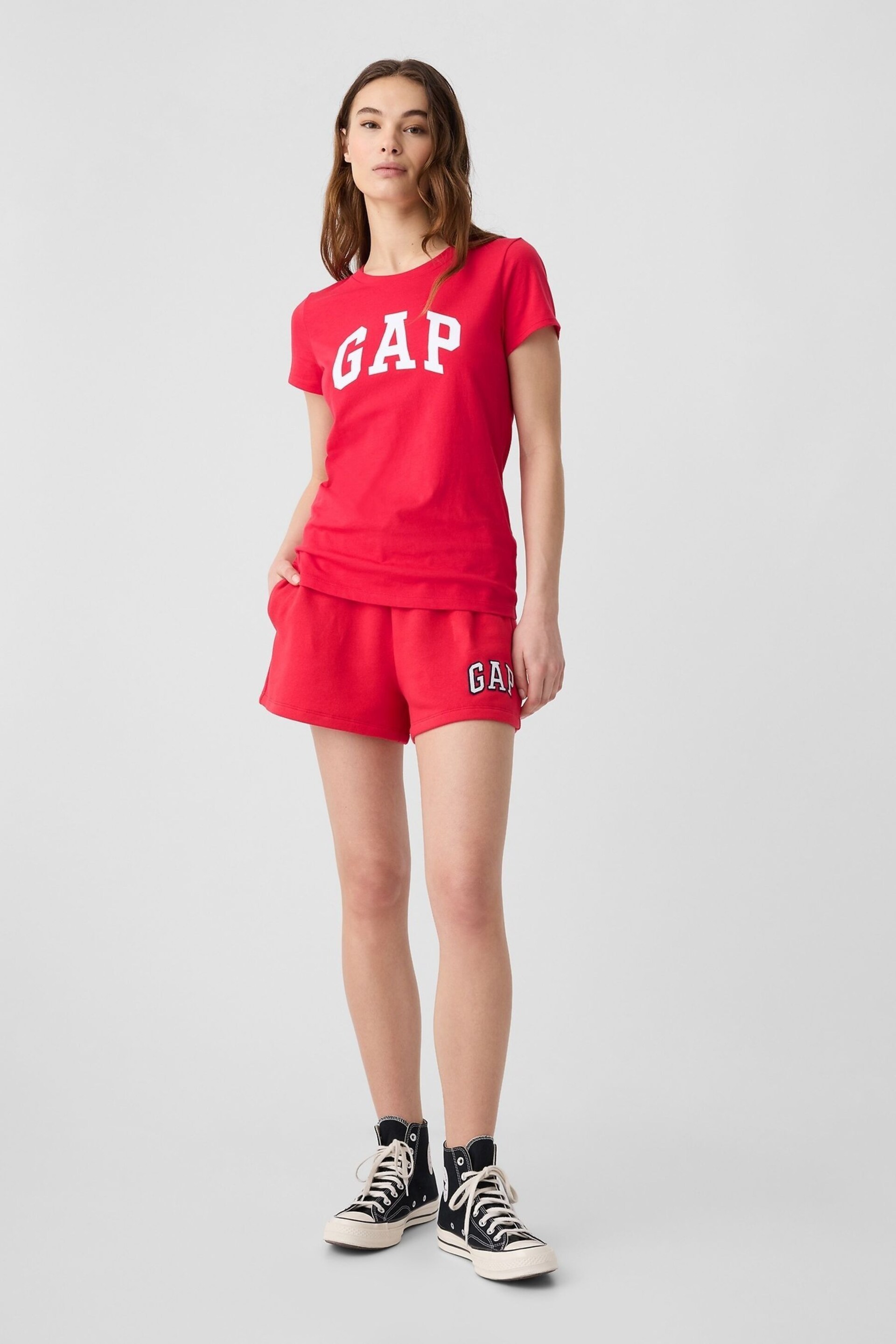Gap Red Logo Graphic Short Sleeve T-Shirt - Image 3 of 5