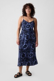 Gap Blue Slip Midi Dress - Image 4 of 5