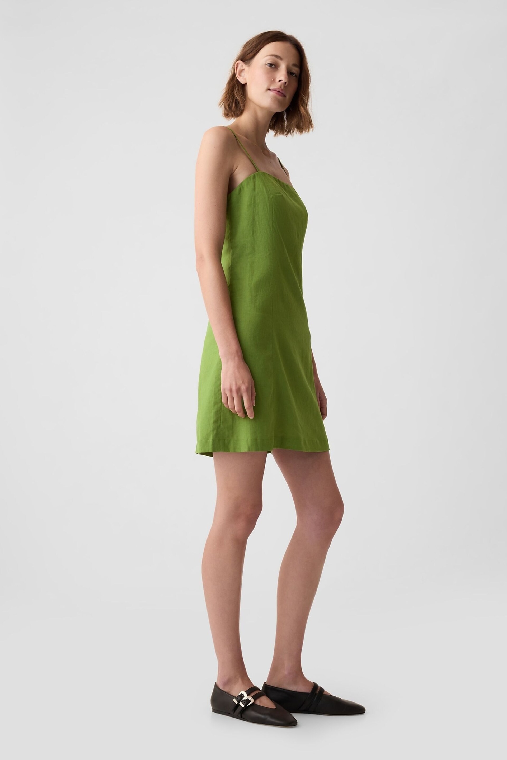 Gap Green Linen-Blend Mini Dress - Image 6 of 6