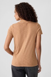 Gap Brown Cotton ForeverSoft Short Sleeve Crew Neck T-Shirt - Image 2 of 5