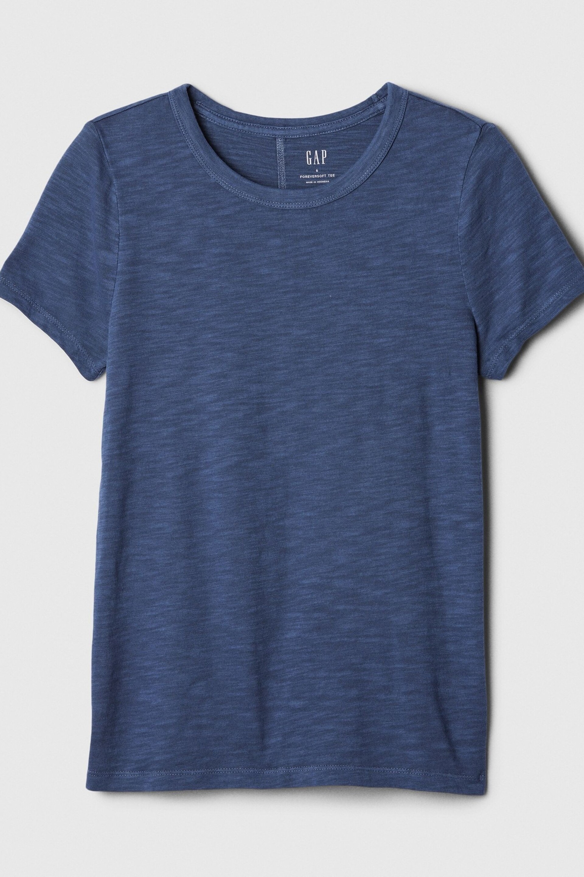 Gap Navy Blue Cotton ForeverSoft Short Sleeve Crew Neck T-Shirt - Image 5 of 5