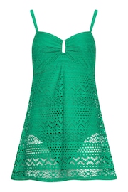 Long Tall Sally Green Tall Crochet Swim Dress - Image 5 of 5