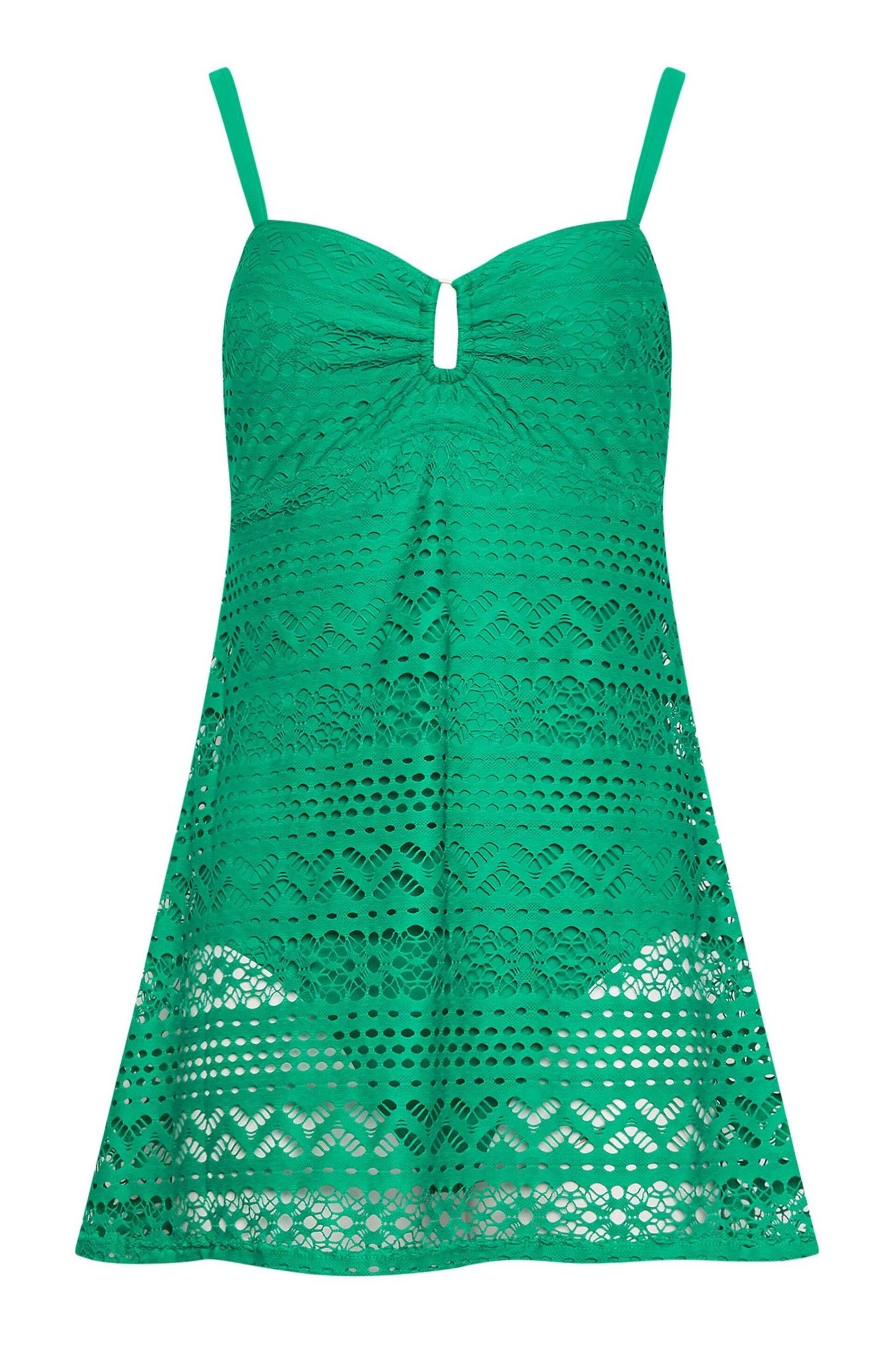 Long Tall Sally Green Tall Crochet Swim Dress - Image 5 of 5