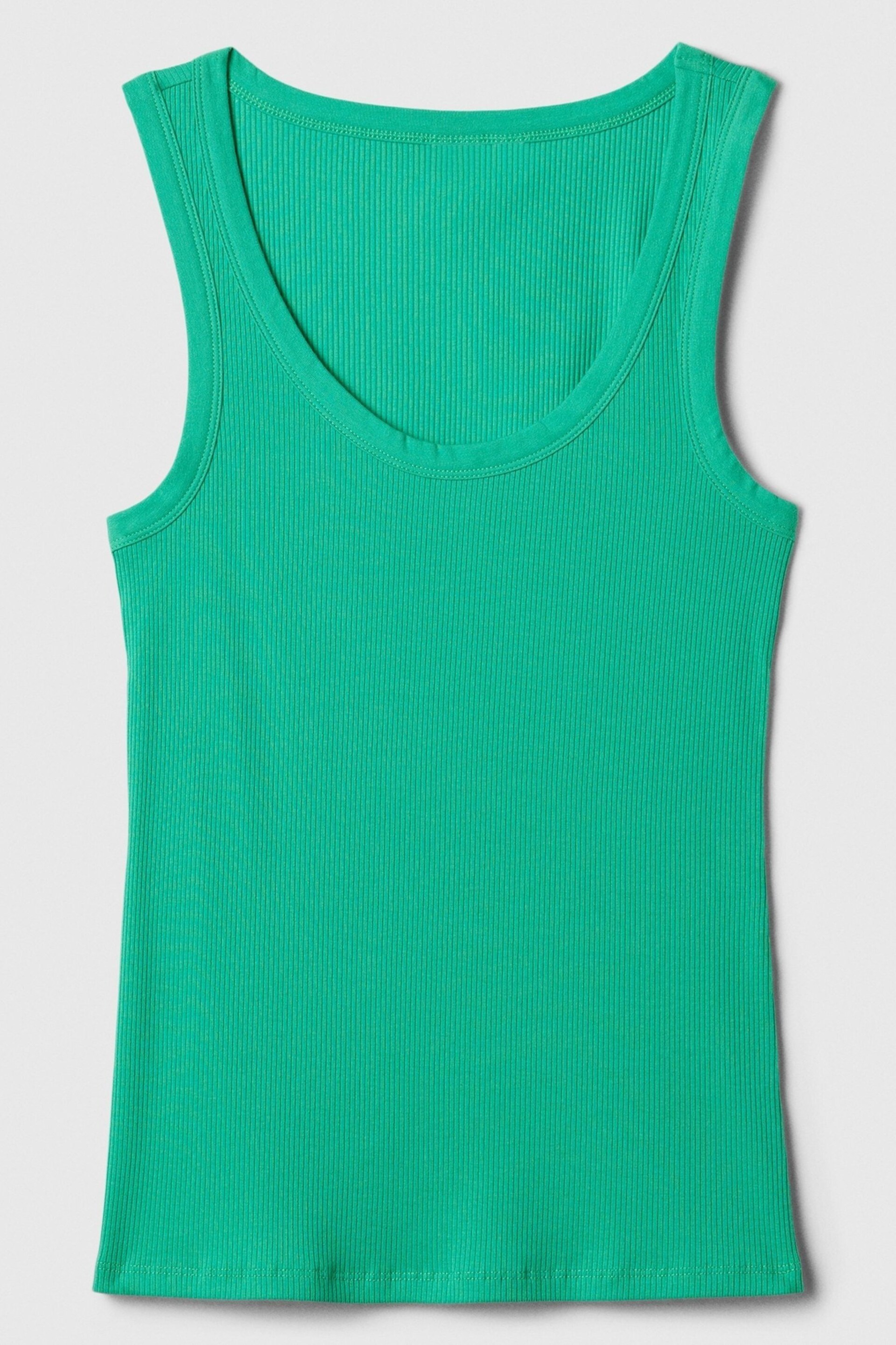 Gap Green Soft Ribbed Vest Top - Image 5 of 5